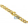 Yellow Gold Silver Miami Cuban Diamond Cut Link Mens Chain 20 mm