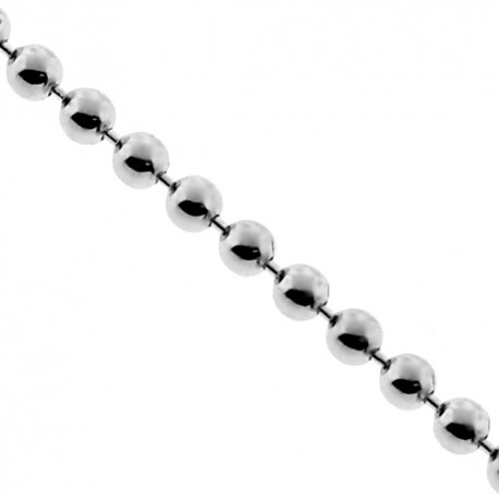 Sterling Silver Army Ball Mens Womens Chain 1.5 mm 16 18 20 inch