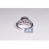 14K White Gold 2.28 ct Diamond Pink Tourmaline Womens Gemstone Ring