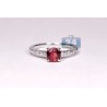 Womens Orange Sapphire Diamond Solitaire Ring 14K Gold 1.60 ct