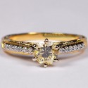 GIA 18K Yellow Gold 1.04 ct Fancy Diamond Engagement Ring