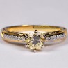 GIA 18K Yellow Gold 1.04 ct Fancy Diamond Womens Engagement Ring