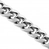 10K White Gold Hollow Miami Cuban Link Mens Chain 7.5 mm