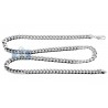 10K White Gold Hollow Miami Cuban Link Mens Chain 7.5 mm