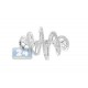 14K White Gold 0.46 ct Diamond Womens Fancy Spiral Ring