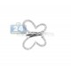14K White Gold 0.24 ct Diamond Butterfly Silhouette Womens Ring