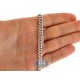 10K White Gold Puff Miami Cuban Link Mens Chain 6 mm