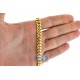 10K Yellow Gold Puff Miami Cuban Link Mens Chain 7.5 mm