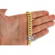 10K Yellow Gold Hollow Miami Cuban Link Mens Chain 9 mm