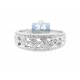 14K White Gold 0.40 ct Diamond Antique Patterned Womens Ring