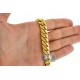 10K Yellow Gold Puff Miami Cuban Link Mens Chain 11 mm