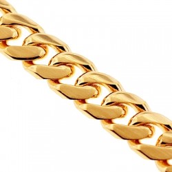 Solid 10K Yellow Gold Miami Cuban Link Mens Chain 8 mm