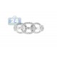 14K White Gold 0.44 ct Diamond Open Braided Womens Ring