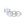 14K White Gold 0.44 ct Diamond Womens Braided Ring