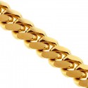 Solid 10K Yellow Gold Miami Cuban Link Mens Chain 7 mm