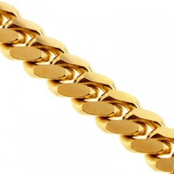 Solid 10K Yellow Gold Miami Cuban Link Mens Chain 6 mm