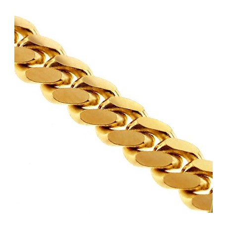 Italian 10K Yellow Gold Solid Miami Cuban Link Mens Chain 6 mm