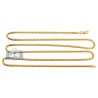Solid 10K Yellow Gold Miami Cuban Link Mens Chain 2.5 mm