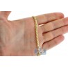 Real 10K Yellow Gold Solid Miami Cuban Link Mens Chain 4 mm