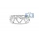 14K White Gold 0.33 ct Diamond Triple Heart Openwork Ring