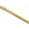 Italian 14K Yellow Gold Solid Miami Cuban Link Mens Chain 2.7mm