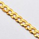 14K Yellow Gold Solid Cuban Diamond Cut Link Mens Chain 3.3 mm