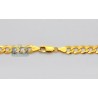 14K Yellow Gold Solid Cuban Diamond Cut Link Mens Chain 3.3 mm