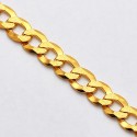 14K Yellow Gold Solid Cuban Diamond Cut Link Mens Chain 4.6 mm