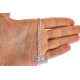 14K White Gold Solid Flat Cuban Link Mens Chain 5 mm