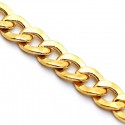 10K Yellow Gold Flat Cuban Hollow Link Mens Chain 6 mm