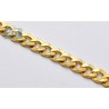 Italian 10K Yellow Gold Hollow Flat Cuban Link Mens Chain 6mm