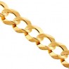 Italian 10K Yellow Gold Solid Flat Cuban Link Mens Chain 8 mm