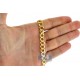 10K Yellow Gold Flat Cuban Solid Link Mens Chain 8 mm