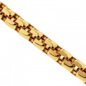 14K Yellow Gold Box Diamond Cut Link Mens Chain 2 mm
