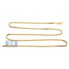 14K Yellow Gold Box Diamond Cut Link Mens Chain 2.5 mm