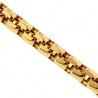Italian 14K Yellow Gold Diamond Cut Puff Box Mens Chain 3.5mm