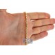 14K Yellow Gold Diamond Cut Puff Box Mens Chain 3.5 mm