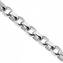 14K White Gold Solid Round Cable Link Mens Chain 2 mm