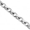 Italian 14K White Gold Solid Round Cable Link Mens Chain 2 mm