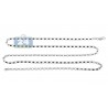 Italian 14K White Gold Solid Round Cable Link Mens Chain 2.5 mm