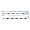 Italian 14K White Gold Solid Round Cable Link Mens Chain 3.2 mm