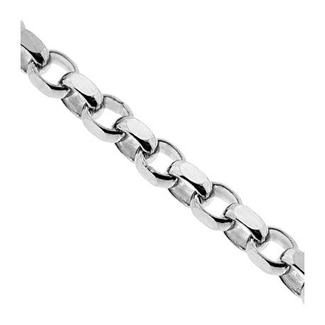 14K White Gold Round Cable Link Womens Chain 1.5 mm 24 Inches