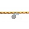 10K Yellow Gold Puff Miami Cuban Link Mens Bracelet 11mm 9"