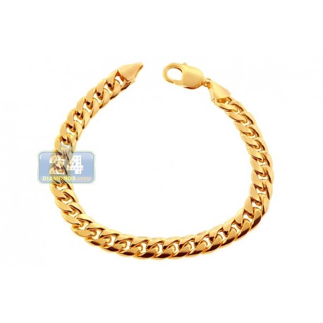 10K Yellow Gold Miami Cuban Link Bracelet 8.5 inch 9mm Real 10kt Box Lock 10K Yellow Gold Miami Cuban Link Bracelet 8.5 inch 9mm Real 10kt Box Lock