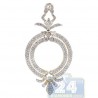 Womens Diamond Royal Dangling Pendant 14K Yellow Gold 2.85ct