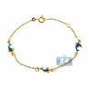 Solid 14K Yellow Gold Dolphin Charm Baby Kids Bracelet 5.75"