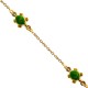 14K Yellow Gold Turtle Charm Baby Bracelet 5 3/4 Inches