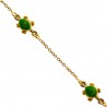 Solid 14K Yellow Gold Turtle Charm Baby Kids Bracelet 5.75"