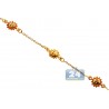 Solid 14K Yellow Gold Sun Charm Baby Kids Bracelet 5.75"
