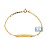 Solid 14K Yellow Gold Mariner Link Baby Kids ID Bracelet 5.75"